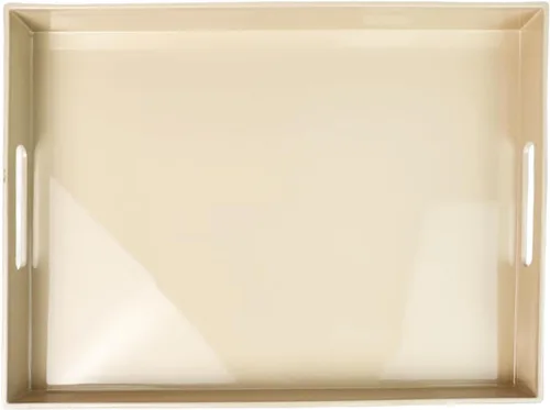 Vista 29 de Bandeja decorativa azul para mesa de café, bandeja de servir redonda de plástico con cuentas para encimera de cocina, otomana, sala de estar, (13")