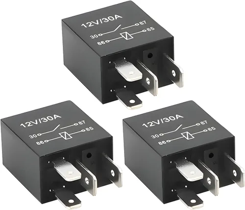 Vista 7 de Relé de Coche de 4 Pines 12V 30A, Relé de Arranque Impermeable Multiusos para Motor, Accesorios de Repuesto Eléctricos Automotrices Estándar