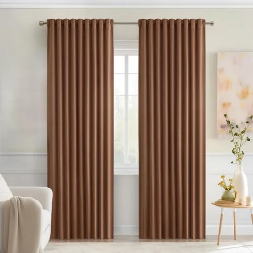 Vista 112 de MIULEE Cortinas opacas con pestaña trasera de 63 pulgadas de largo, juego de 2 paneles para sala de estar, dormitorio, privacidad, bolsillo