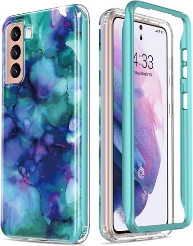 Vista 27 de ESDOT - Funda protectora para celular Samsung Galaxy S21, de grado militar, resiste caídas de 21 pies (probado), con diseños modernos, para niñas