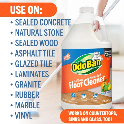 Vista 4 de OdoBan Pet Solutions - Limpiador concentrado de pH neutro sin enjuague, 3 galones, aroma cítrico Splash O