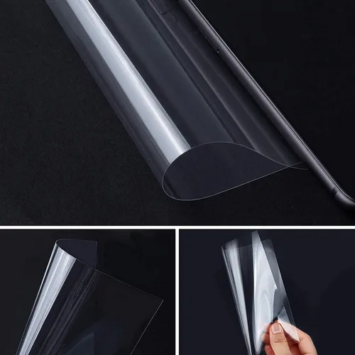 Vista 3 de H&W Papel de hierro de grano de fusible, hoja de planchado de plástico transparente, 20PCS