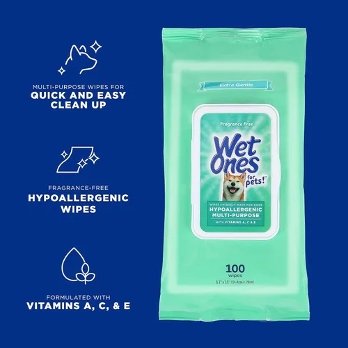 Vista 2 de Wet Ones Paquete mixto de 13 toallitas húmedas para humanos y mascotas, hipoalergénicas, 10 paquetes de toallitas para manos y cara para piel