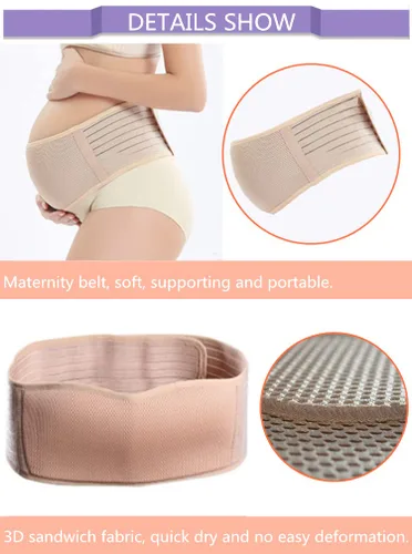 Vista 8 de Z JSM Bandas para el vientre de maternidad para mujeres embarazadas banda de apoyo para el vientre del embarazo para dolor fetal pélvico cintura