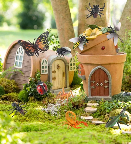 Vista 8 de Juguete realista de insectos e insectos para niños, 12 piezas de figuras de insectos de plástico grandes para niños con hormiga, mariquita, abeja