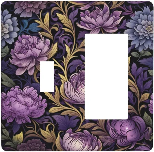 Vista 267 de Decorative Outlet Covers Blue Background White Cat Daisy Floral 2-Gang 1-Gang Wall Plate Single Toggle/Rocker Farmhouse Style Light Switch Covers