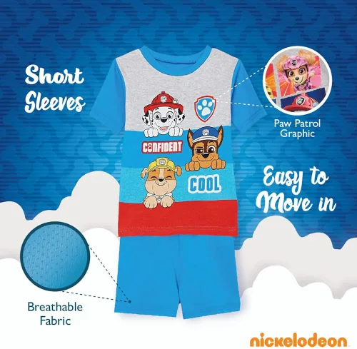 Vista 5 de Nickelodeon Boys' Paw Patrol 6-Piece Snug-fit Cotton Pajamas Set