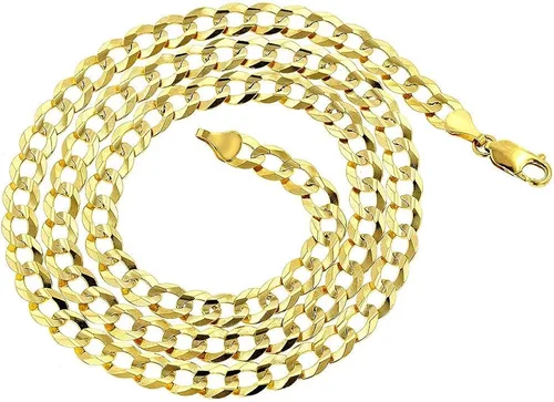 Vista 8 de The Diamond Deal - Collar de cadena para hombre, oro amarillo de 14 quilates, 0.102in, 0.142in, 0.185in, 0.224in, 0.276in, 0.323in, 0.394in