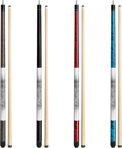 Vista 10 de Juego de tacos de billar LOTKEY de 4/3 / 2/1 - 1.47 m 18~21 oz con madera de arce canadiense, tacos de billar profesionales duraderos para jugadores