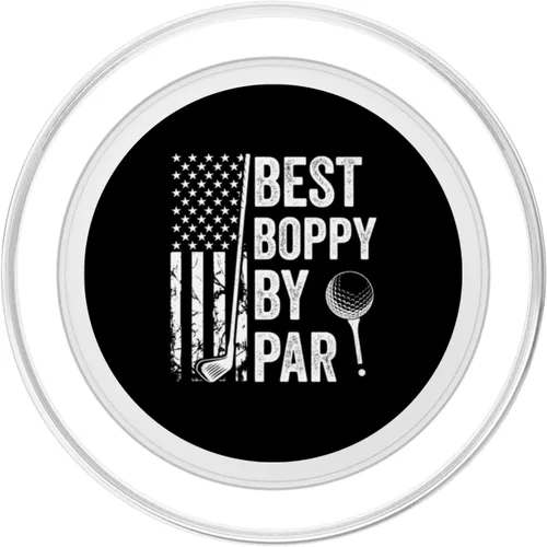 Vista 2 de Best Boppy By Par USA Flag Golf Father's Day Golfing Dad PopSockets MagSafe PopGrip for iPhone