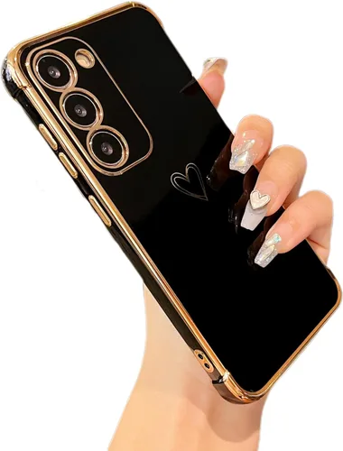 Vista 47 de ZTOFERA Funda diseñada para Google Pixel 7a, bonito diseño de corazones de amor con borde chapado y protección de lente de cámara, para Google Pixel