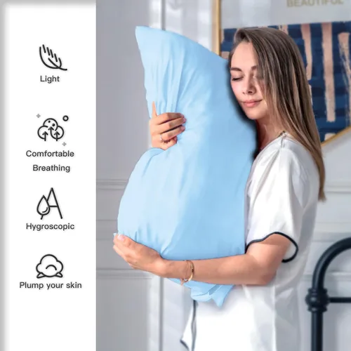 Vista 59 de Funda de almohada de seda para cabello y piel, suave, transpirable y sedosa, juego de fundas de almohada 100% tamaño estándar de 2 piezas, fundas