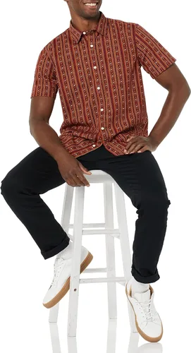 Vista 3 de Goodthreads Camisa de popelina elástica de manga corta para hombre