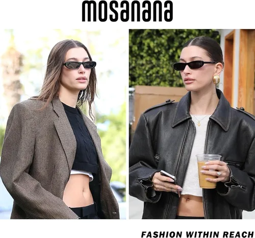 Vista 4 de mosanana Gafas de sol alargadas y estrechas de ojo de gato para mujer MS52357