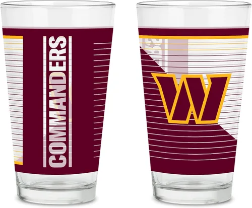 Vista 12 de Rico Industries NFL Football Main - Juego de 2 vasos clásicos de 16 onzas con logotipo impreso digitalmente, apto para lavavajillas NFL Football