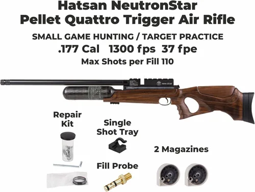 Vista 5 de Rifle de aire Hatsan NeutronStar PCP con paquete incluido