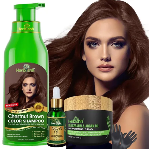 Vista 13 de Herbishh After Color Shampoo Combo contiene champú color para el cabello, tinte para el cabello, 16.9 fl oz de aceite de argán, 1.0 fl oz