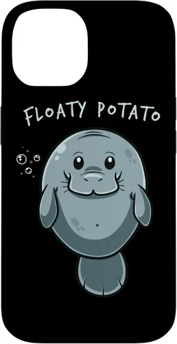 Vista 4 de Flaoty Potato Manatee Funny Manati Manatee Chubby Mermaid Case for iPhone 17