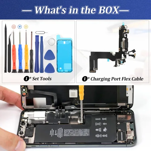 Vista 6 de Reemplazo para iPhone 13 Mini puerto de carga Conector de muelle para iPhone 13 Mini A2399 A2176 A2398 2400 Puerto de carga de repuesto USB Placa