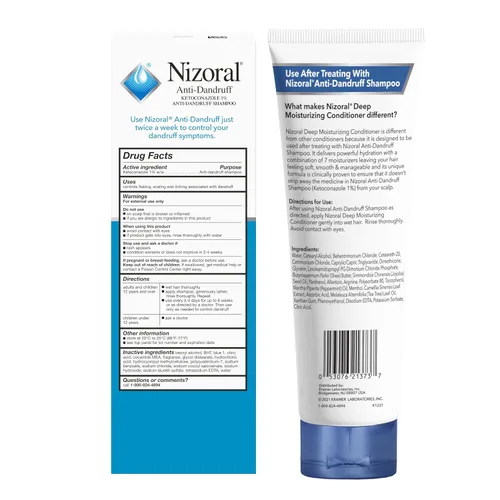 Vista 6 de Nizoral Champú anticaspa, 14 onzas + acondicionador hidratante profundo, paquete de 9.4 onzas 1% de ketoconazol, antifúngico, champú para la caspa