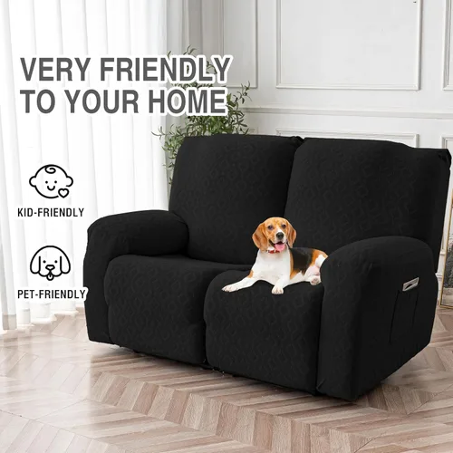Vista 126 de Gennia Funda Impermeable para Silla Reclinable, Fundas Elásticas para Sofá Reclinable con Bolsillos, Fundas Lavables para Silla Reclinable Lazy Boy