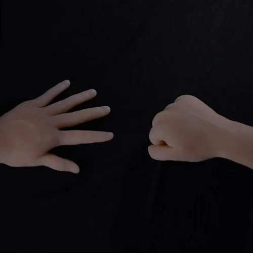 Vista 4 de 2 herramientas de manicura para manos de práctica suave, de silicona flexible, para manos protésicas, los dedos se pueden doblar, reutilizables