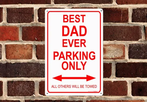 Vista 2 de Letrero decorativo de metal con texto en inglés «Best Dad Ever» («Best Dad Ever»)