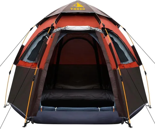 Vista 12 de Tienda de campaña Toogh con configuración instantánea, tienda impermeable para 2/3 personas, fácil y rápida de montar en 60 segundos con toldo