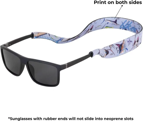 Vista 7 de Ukes Floating Neoprene Sunglass Strap - Adjustable and Anti-Slip Retainer for Glasses - Universal Fit