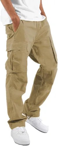 Vista 6 de LYRXXX Pantalones Cargo Casuales para Hombre Pantalones de Senderismo Pantalones de Entrenamiento Joggers Sudaderas para Hombres