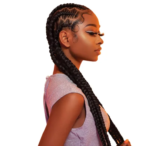 Vista 11 de Sensationnel X-pression - Trenza sintética preestirada – 4 trenzas de 38 pulgadas, todo kanekalon retardante de llama para trenzas en caja y trenzas