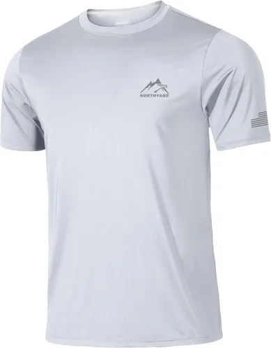 Vista 16 de NORTHYARD Camisetas de entrenamiento para correr para hombre, secado rápido Verde Armada (ArmyGreen)