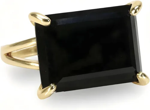 Vista 3 de Anillo de ónix negro de estilo clásico, impresionantes anillos de piedras preciosas, joyería hecha a mano para mujer, moda, declaración, compromiso