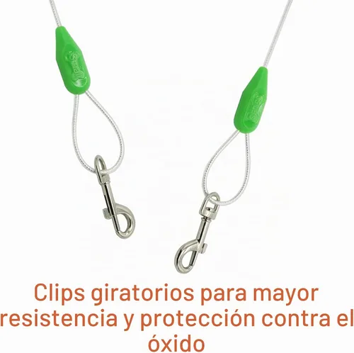 Vista 4 de Petest Cable de amarre reflectante de 15 pies para perros pequeños de hasta 35 libras