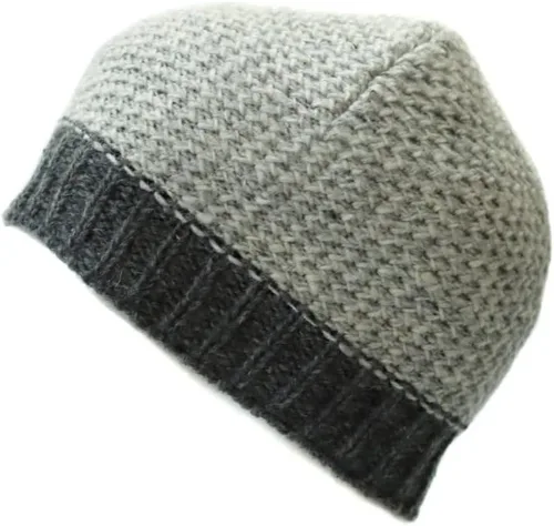 Vista 4 de Gorro de lana sherpa de punto a mano con forro de microforro polar, toque, gorro