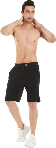 Vista 6 de QPNGRP - Pantalones cortos para hombre con cierre de cordón, cintura elástica