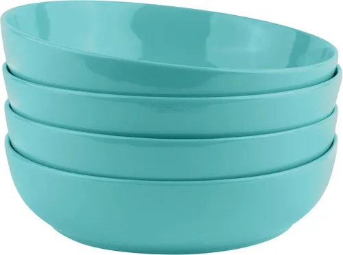 Vista 10 de KooK Tazón para pasta, ensaladeras, sopa, cuencos para servir, cerámica, gran capacidad, apto para microondas y lavavajillas, juego de 4, 40 onzas