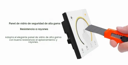 Vista 6 de AMKI Interruptor de pared LED, controlador LED, cubierta de plástico montado en la pared, interruptor de panel táctil para DC12V-24V 3528 2835 5050