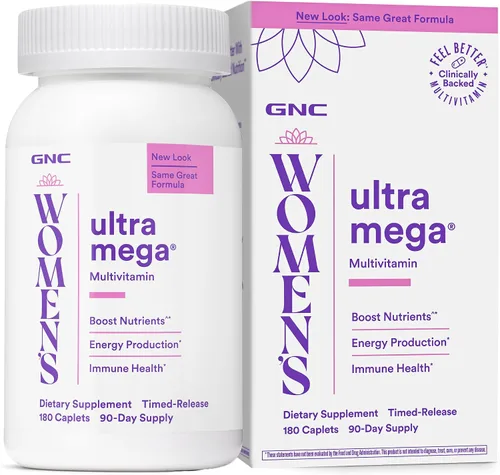 Vista 10 de GNC Ultra Mega Multivitamínico para mujer, 90 unidades, 45 porciones