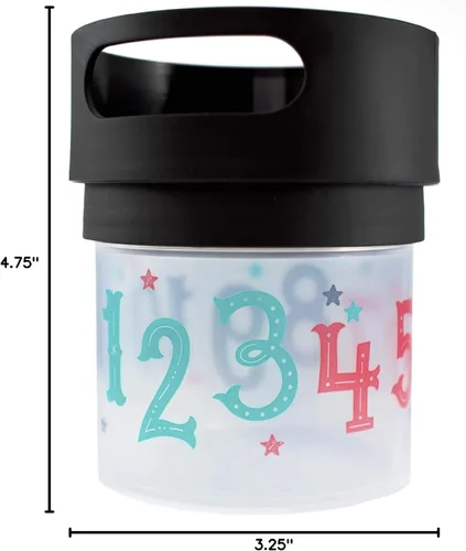 Vista 2 de Munchie Mug Taza de aperitivos a prueba de derrames, negro, tarro de 12 onzas, fabricado en los Estados Unidos