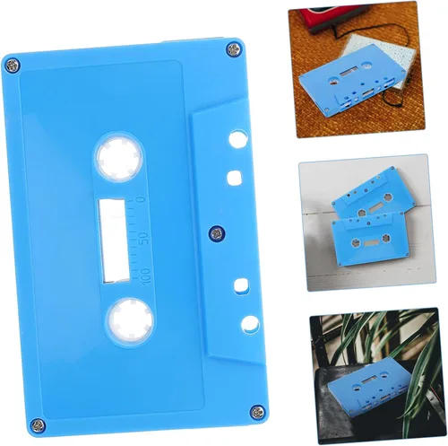 Vista 9 de Retro Blue Blank Audio Cassettes 2pcs for Xmas Party Decor