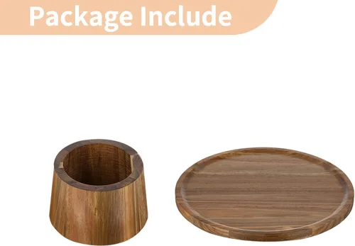 Vista 7 de NUPTIO Soporte de madera para tartas, soporte para cupcakes pequeños
