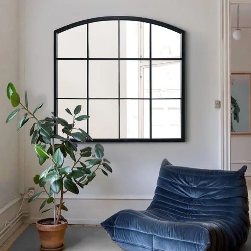 Vista 11 de WAMIRRO Espejo alto para ventana, espejo de pared arqueado de granja, espejos de longitud completa para chimenea, entrada, pasillo, sala de estar
