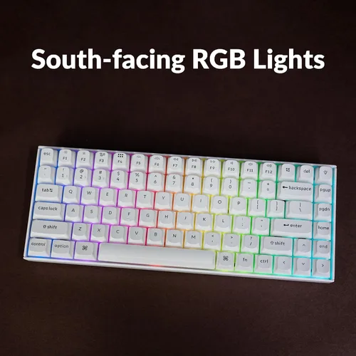 Vista 6 de Keychron K2 Pro 75% Layout Teclado mecánico inalámbrico Bluetooth, teclado para juegos con cable tipo C programable personalizado
