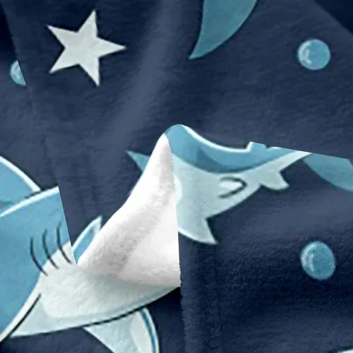 Vista 5 de Erosebridal Hammerhead Shark Flannel Blanket 40x50 Marine Life Fuzzy Plush Throw for Sofa Couch Hammerhead Shark Lover Gifts Ocean Sealife Fleece