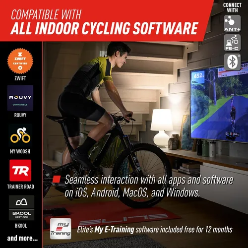 Vista 8 de Elite Direto XR Interactive Smart Trainer – Available in Standard or Zwift Cog and Click Bundle – Direct Drive Turbo Trainer for Indoor Cycling