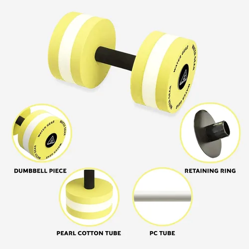Vista 6 de Water Gear Hydro Buoys Minimum - Fitness acuático y ejercicio de piscina - Ideal para la parte superior del cuerpo y entrenamiento mínimo de estrés