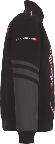 Vista 3 de JH DESIGN GROUP Chaqueta Dodge Challenger para hombre, un abrigo de sarga clásico bordado