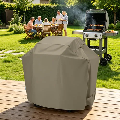 Vista 8 de SunPatio - Funda para parrilla de 48 pulgadas para exteriores, cubierta resistente para barbacoa con costura sellada impermeable