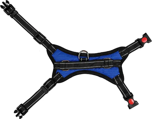 Vista 7 de Arnés ajustable reflectante sin tirones con asa para perro, chaleco Oxford duradero sin estrangulamiento, arnés fácil de poner para perros pequeños